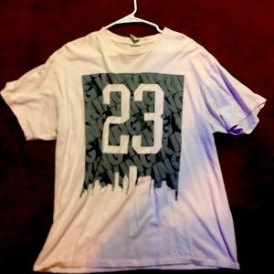 A white and gray Michael Jordan shirt
